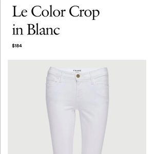 Frame Lê Skinny de Jeanne Crop white